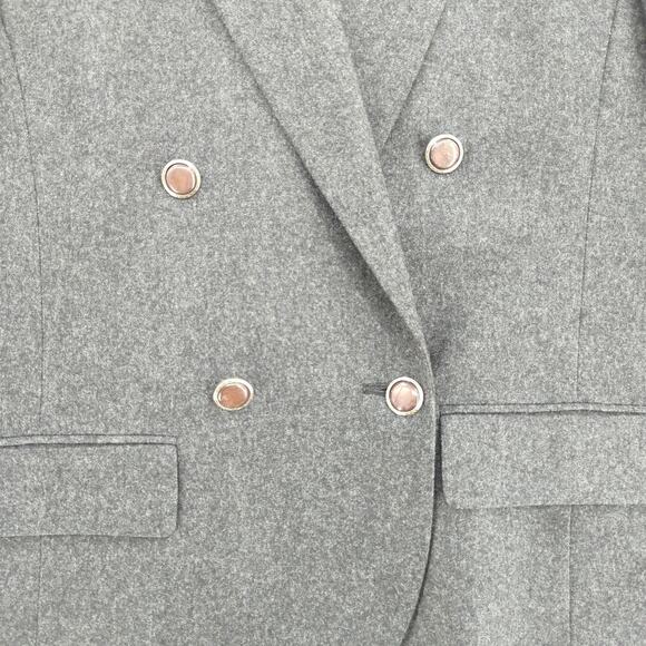 VTG Pendleton Blazer Womens 12 Gray Wool USA Oversized Workwear Career Classic - Picture 9 of 10